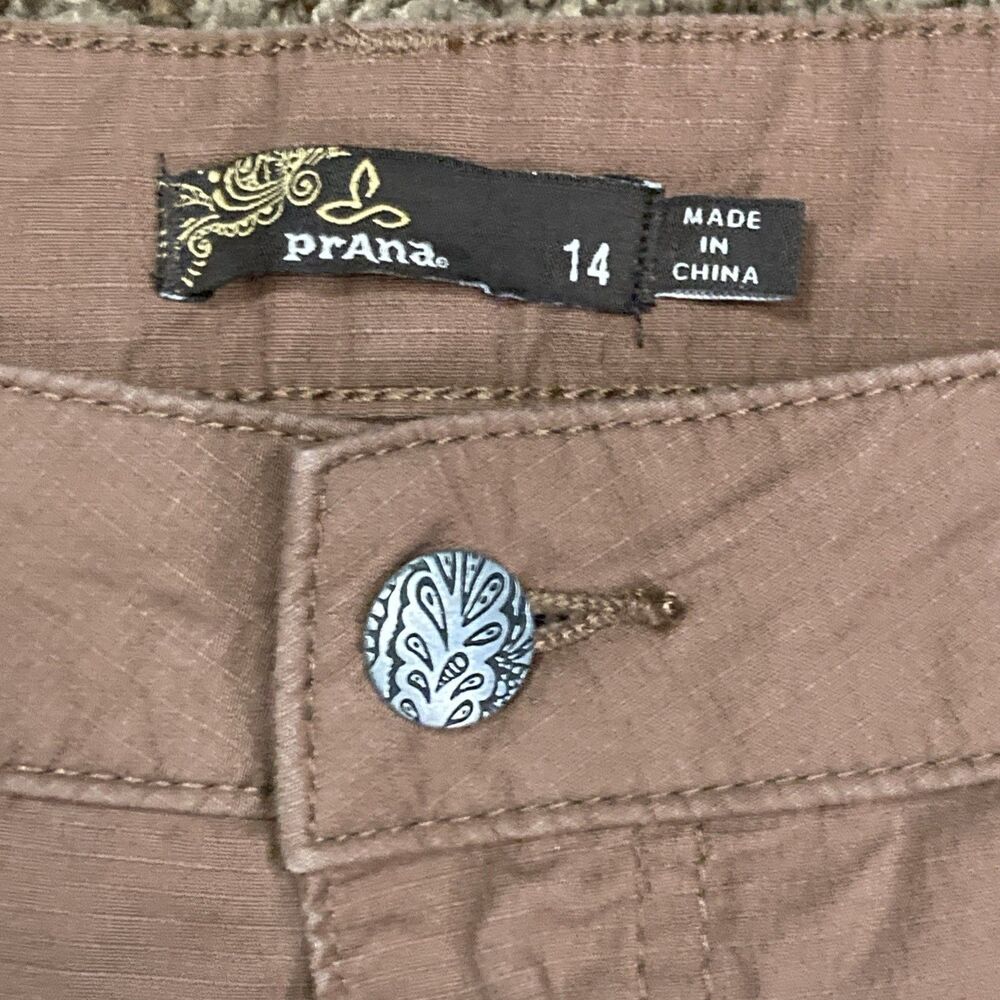 PrAna Larissa Knicker Bermuda Shorts Desert Khaki Brown Womens 14 - Picture 3 of 7